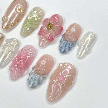 Sweet Floral Press-on Nails