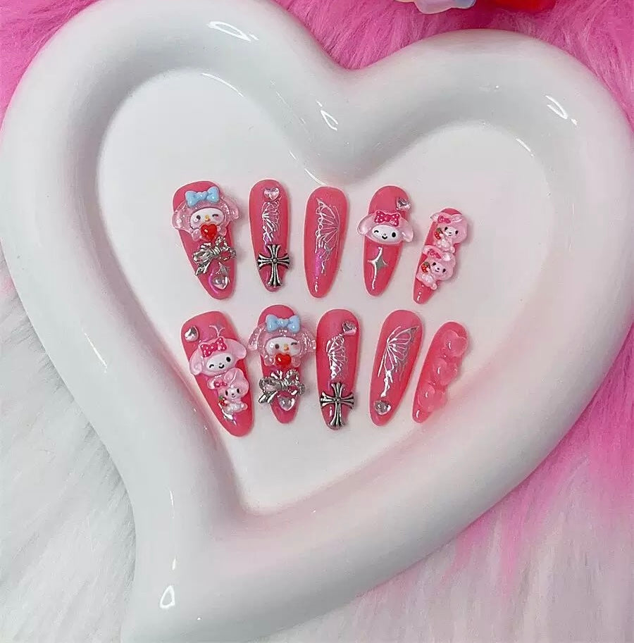 Strawberry Melody Press-on Nails