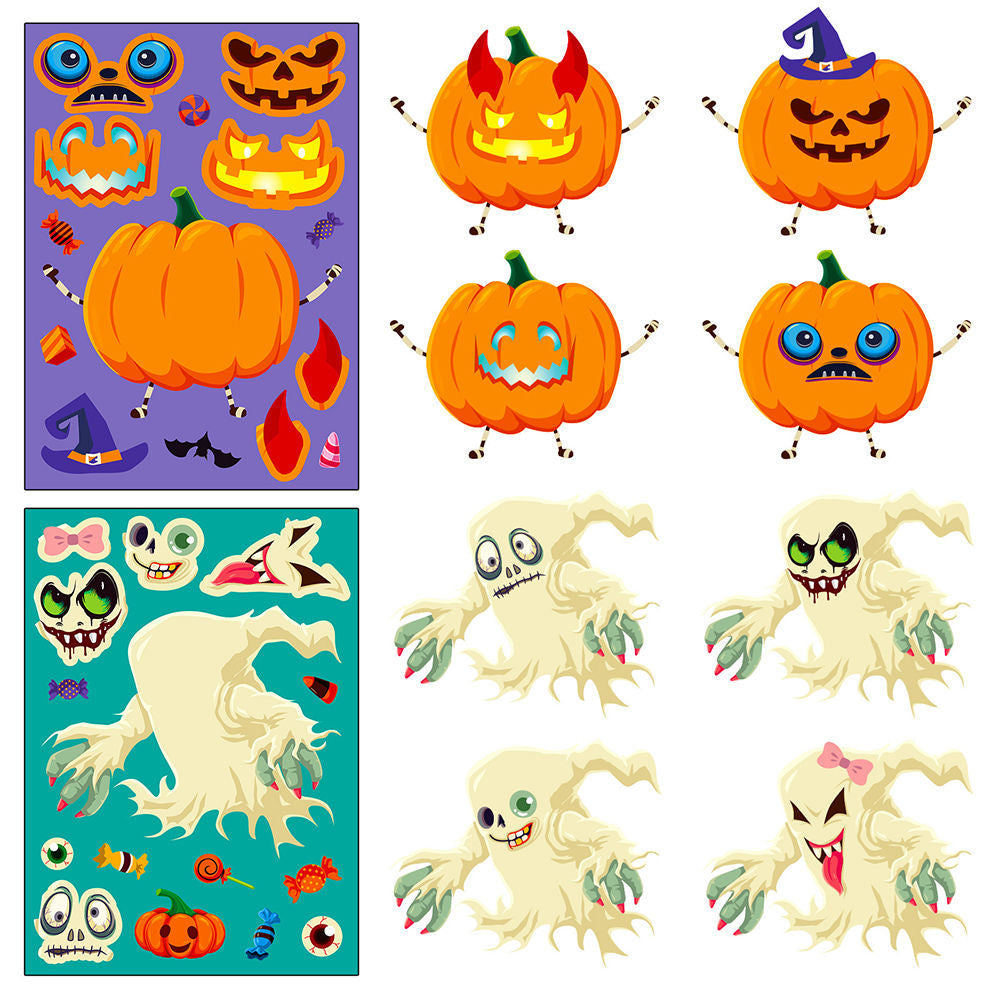 Halloween Characters Diy Puzzle Stickers - 24 Sheets