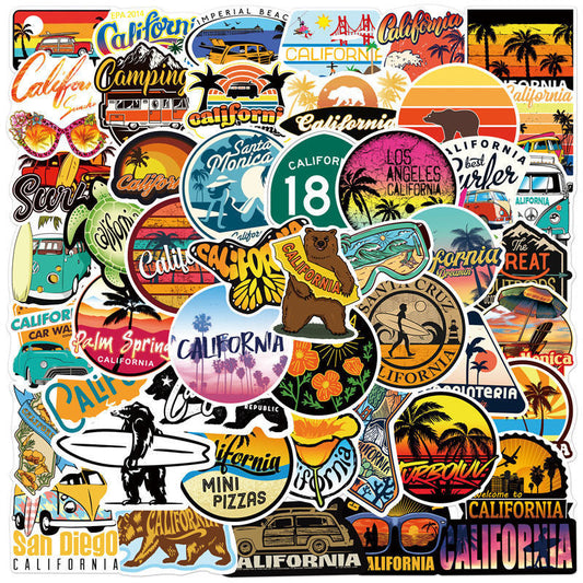 California Graffiti Stickers - 50Pcs