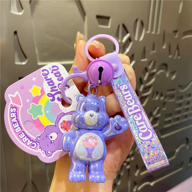 Porte-clés plaqué mignon Care Bears