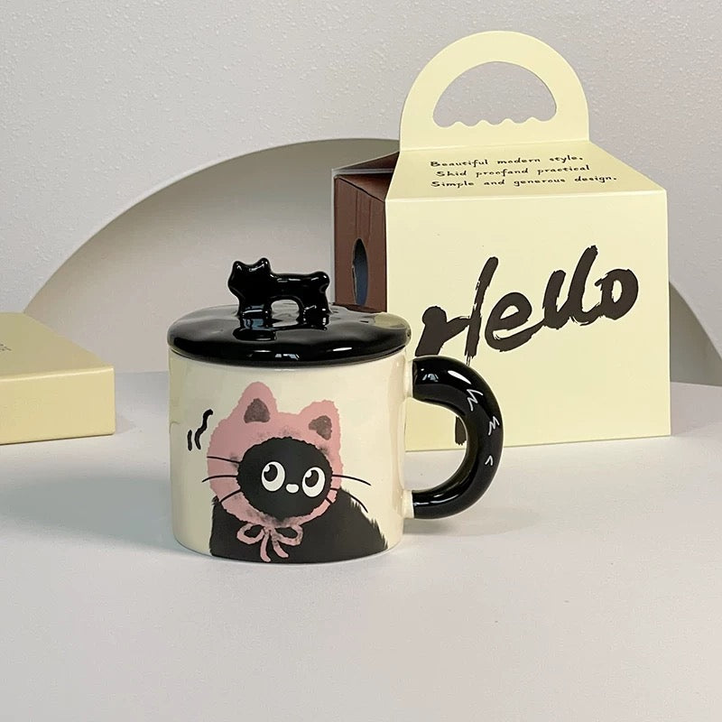 Adorable Cat Ceramic Mug