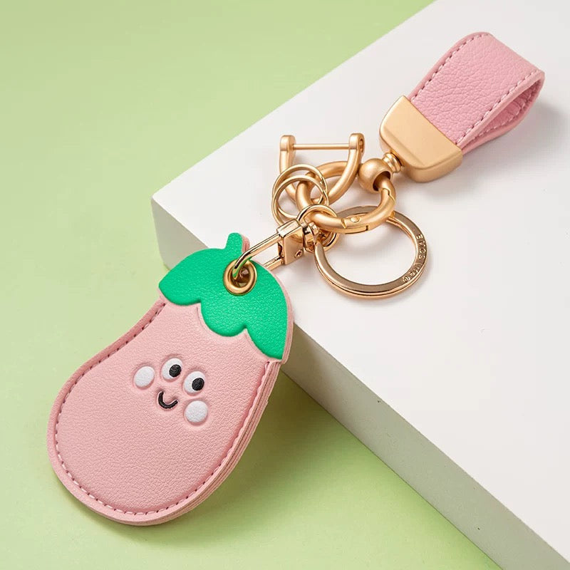 Creative PU Leather Access Card Keychain