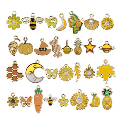 Mixed 30 Pcs DIY Jewelry Making Charms