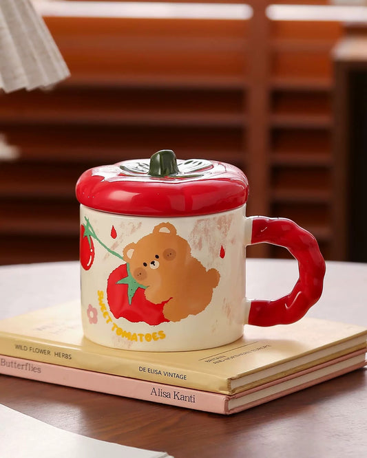 Tasse créative en céramique avec motif de tomate