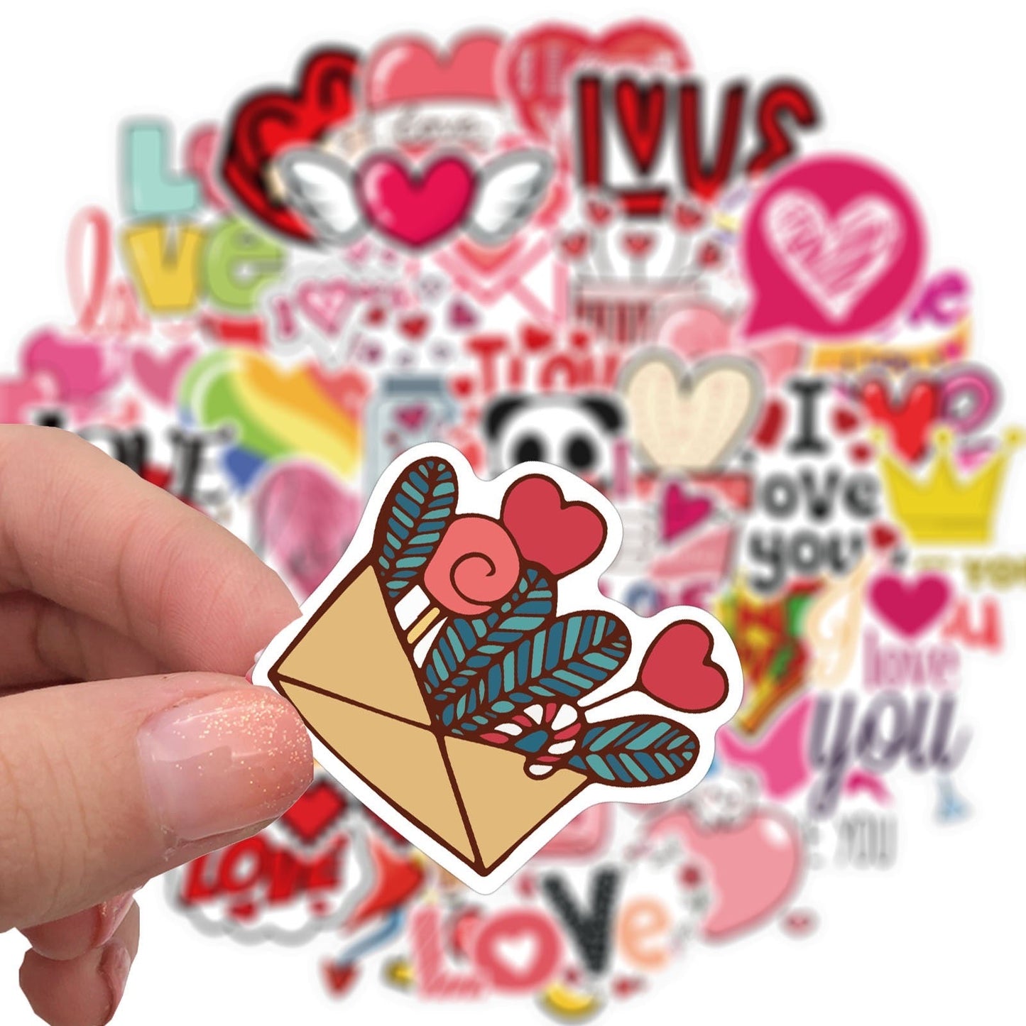 Valentine's Day Stickers - 50Pcs