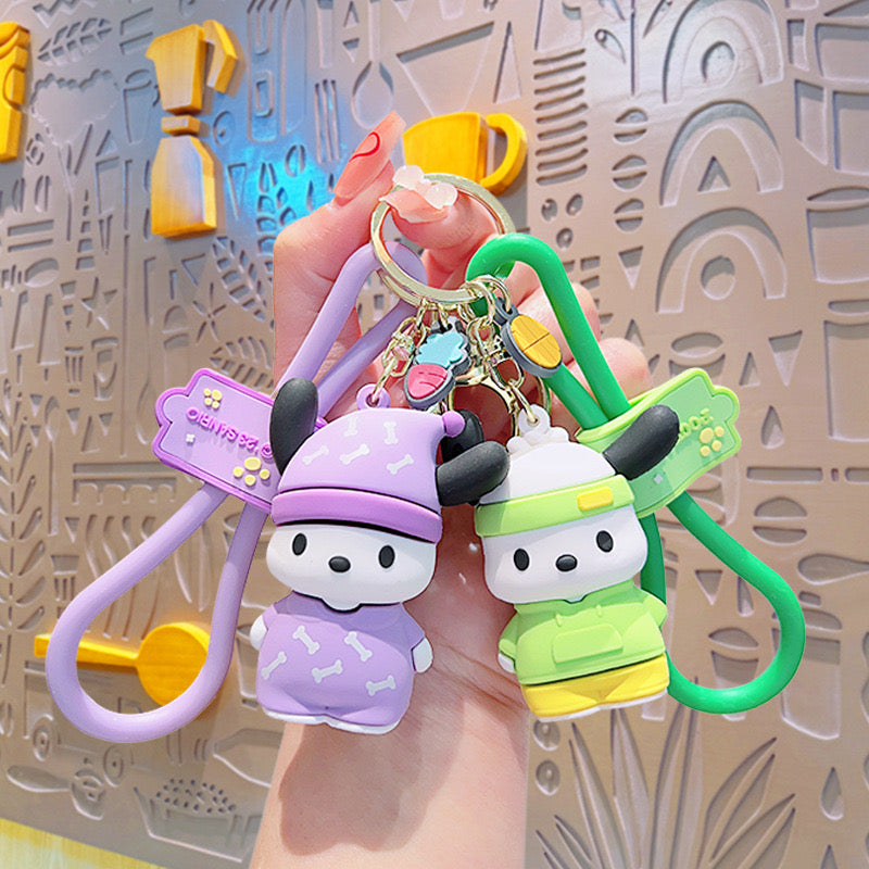 Adorable Pochacco Keychain Collection - Vibrant Styles