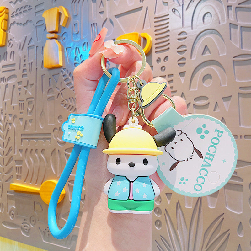 Adorable Pochacco Keychain Collection - Vibrant Styles