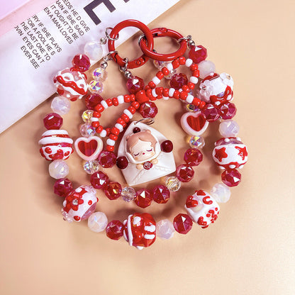 Handmade Beaded Love Letter Phone Lanyard