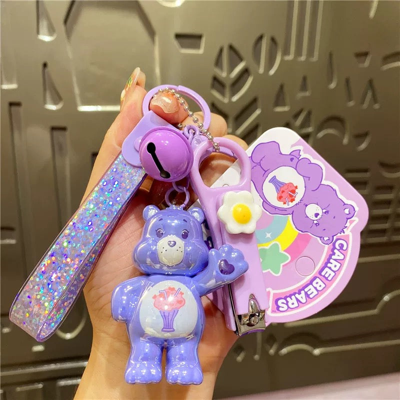 Porte-clés plaqué mignon Care Bears