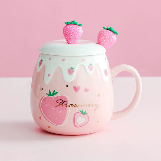 Tasse en céramique à motif de fruits