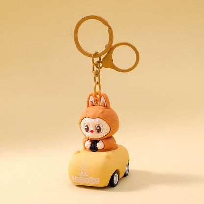 Mini Labubu Keychain - 3D Cartoon Doll for Bags, Cars & Gifts