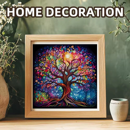 Colorful Tree of Life Wooden Puzzle - Challenging Jigsaw Gift for Puzzle Lovers