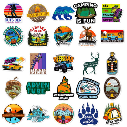 Off-road Travel Stickers - 50pcs