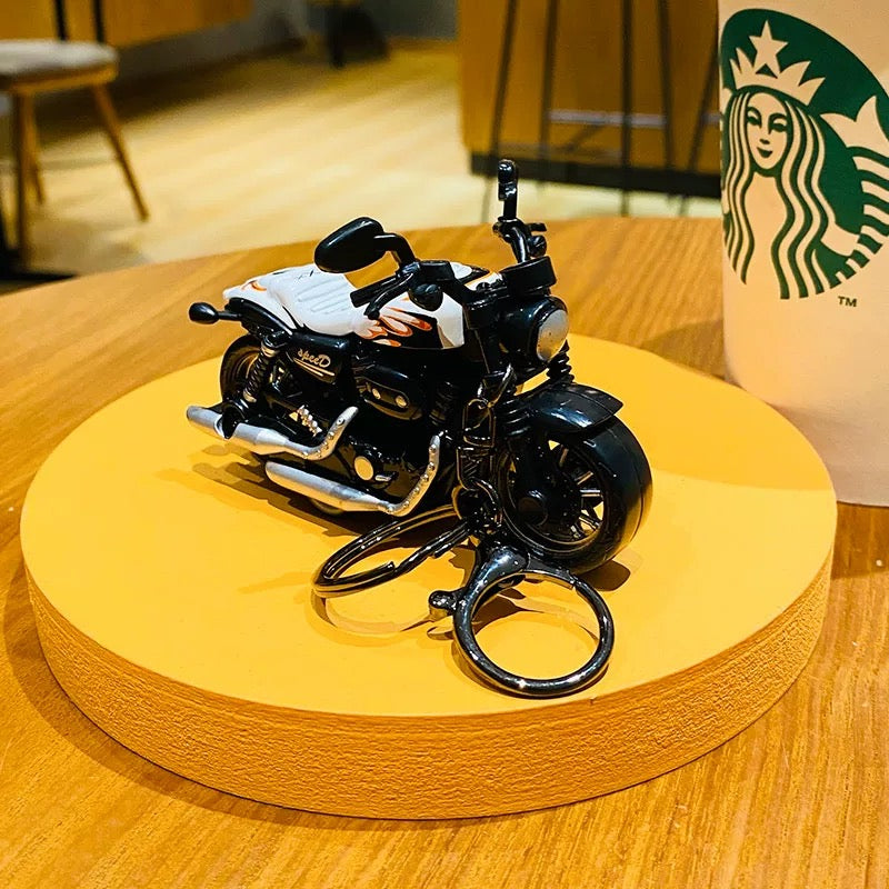 Mini Motorcycle Keychain - ABS Collectible Model