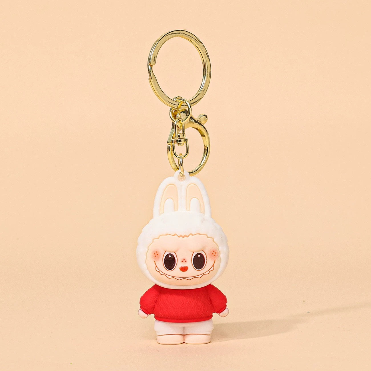 Mini Labubu Keychain - 3D Cartoon Doll for Bags, Cars & Gifts