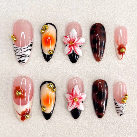 Ongles à coller Wild Beauty Floral