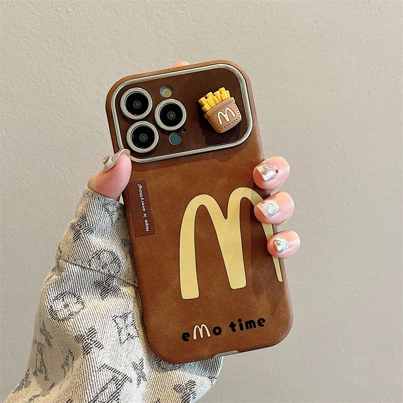 Creative Vintage Brown M Fries Phone Case