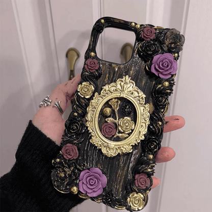 Handmade Custom Baroque Rose Phone Case