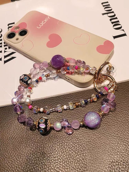 Radiant Amethyst Gemstone Phone Lanyard