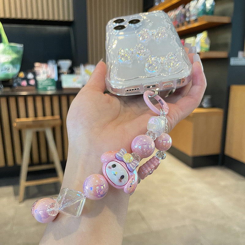 Crystal Five Pointed Star Sanrio Phone Lanyard