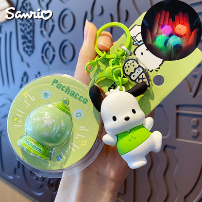 Llavero de Sanrio con el planeta brillante: bonito colgante y dije para bolso con dibujos animados