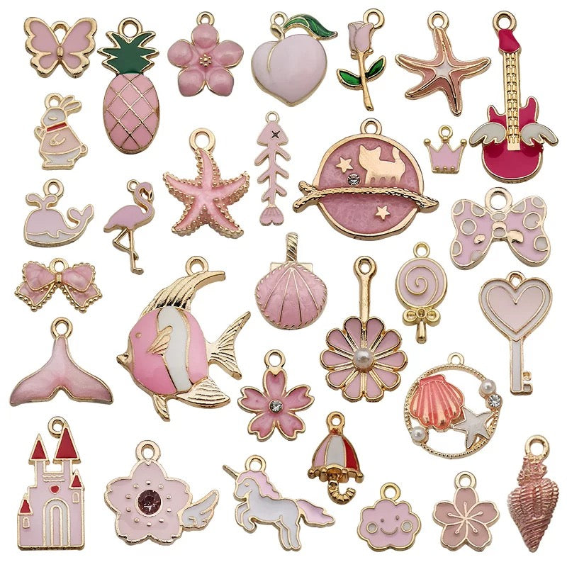 Mixed 31 Pcs DIY Jewelry Making Charms