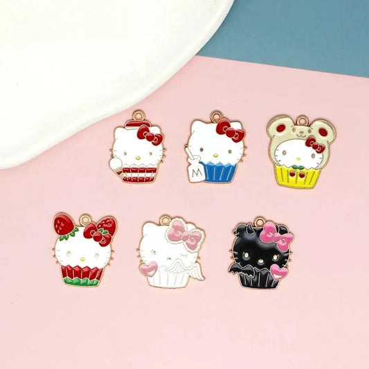 Sweet Kitty Alloy Charms for Jewelry Making