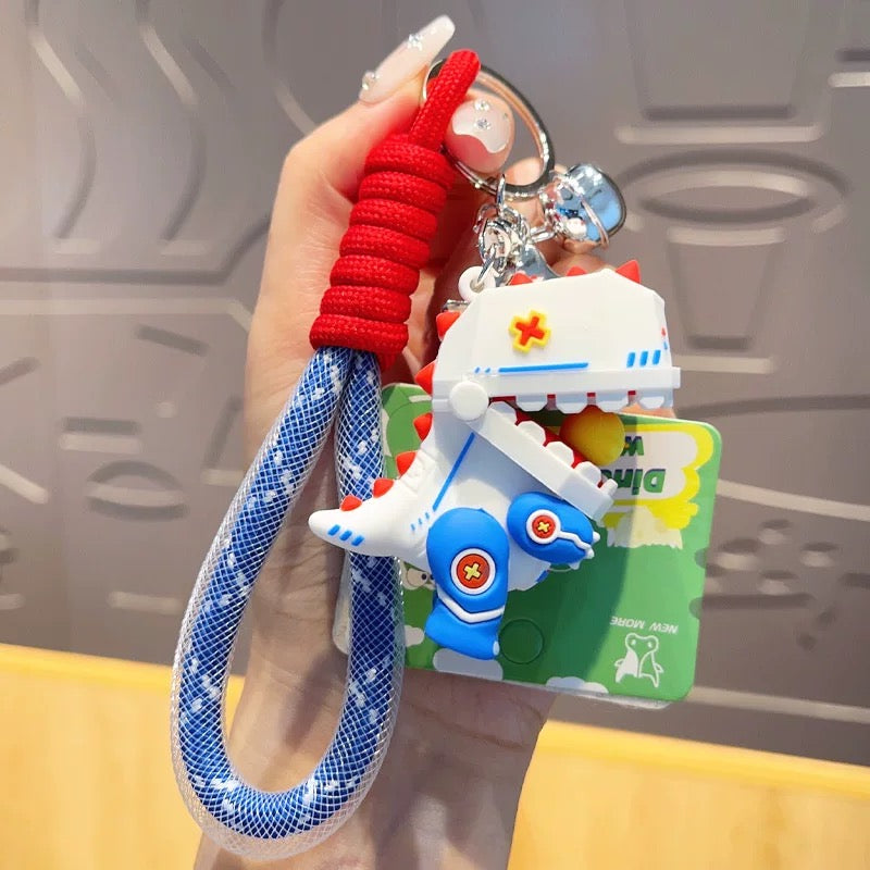 Cute Dinosaur Robot Keychain – Colorful & Fun Keyring Accessory