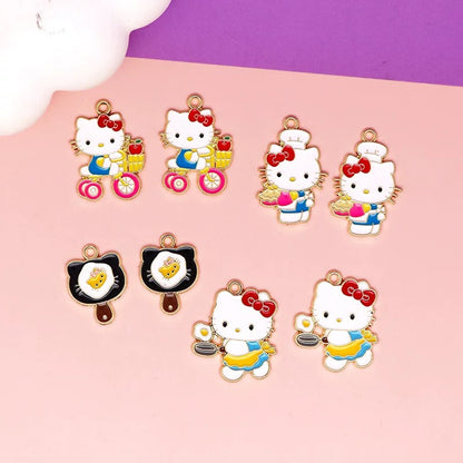 Adorable Kitty Alloy Charms for Jewelry Making