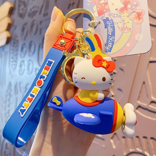 Kawaii Sanrio Airplane Keychain