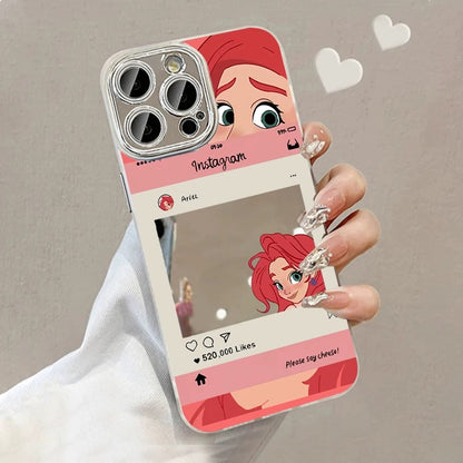 INS-Design Cartoon Character Mirror Phone Case