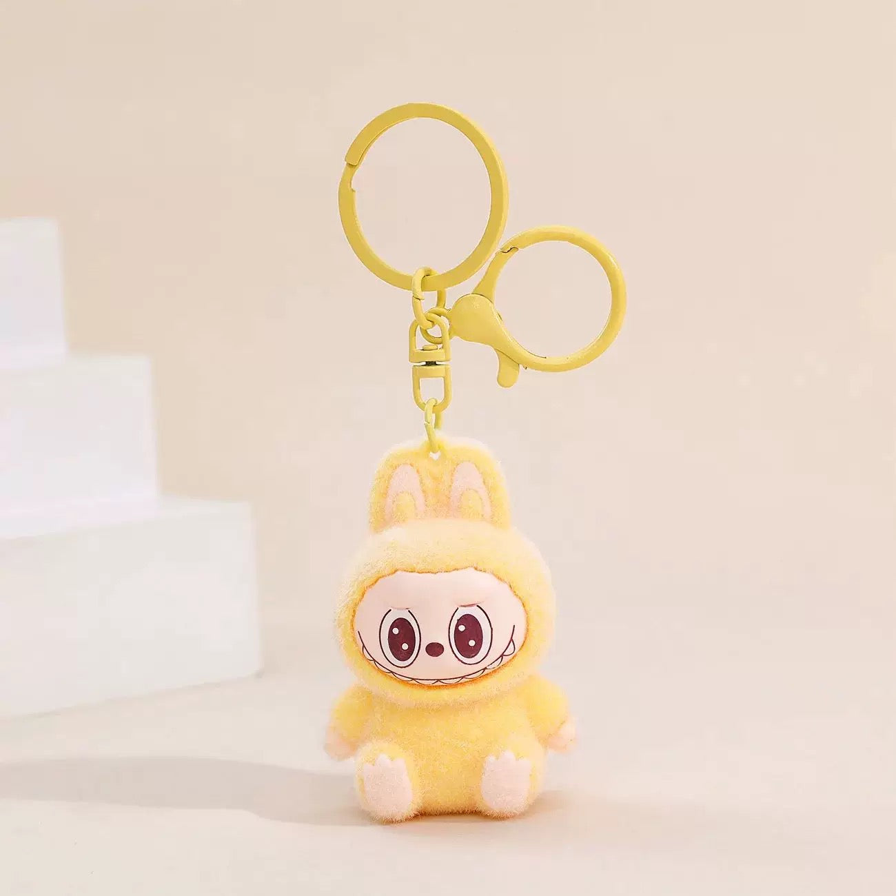 Mini Labubu Keychain - 3D Cartoon Doll for Bags, Cars & Gifts