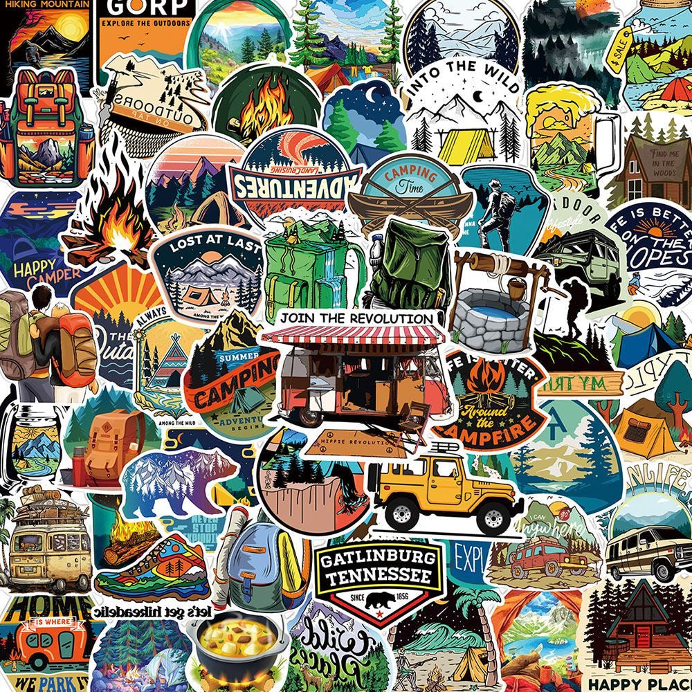 Outdoor Camping Graffiti Stickers - 50Pcs