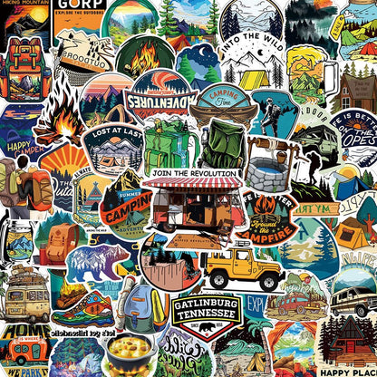 Outdoor Camping Graffiti Stickers - 50Pcs