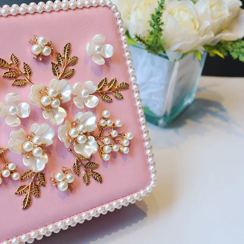 Charming Pink Floral Jewelry Box - Perfect Gift & Storage