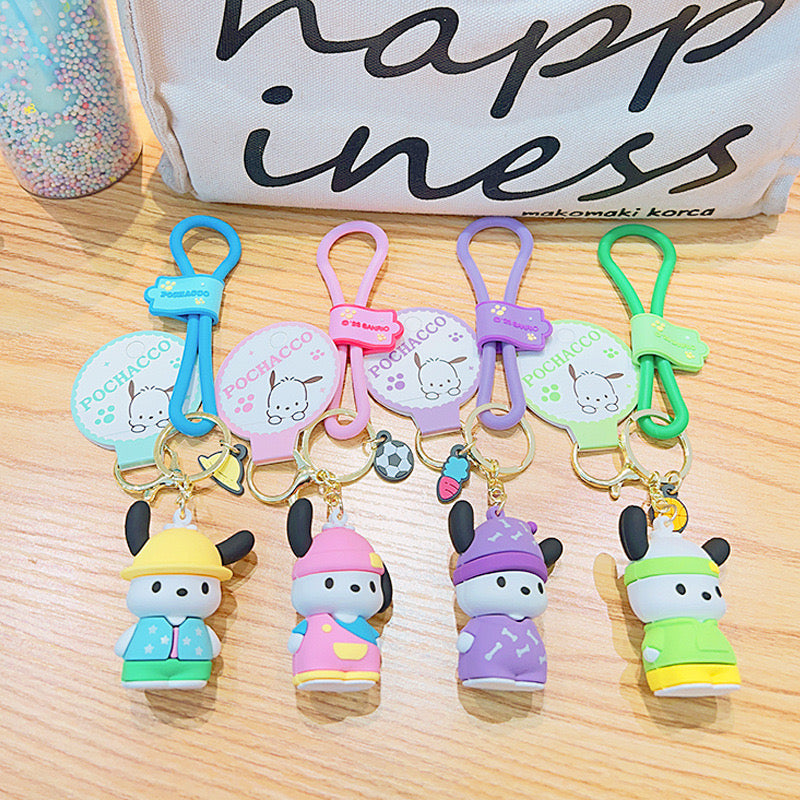 Adorable Pochacco Keychain Collection - Vibrant Styles