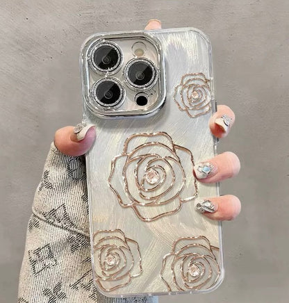 Luxury Camellia Shockproof Phone Case