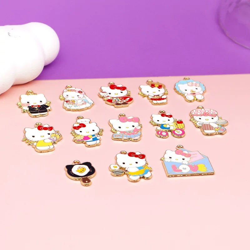 Adorable Kitty Alloy Charms for Jewelry Making