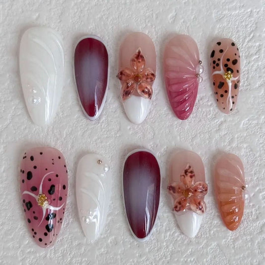 Luxury Floral Press-on Nails