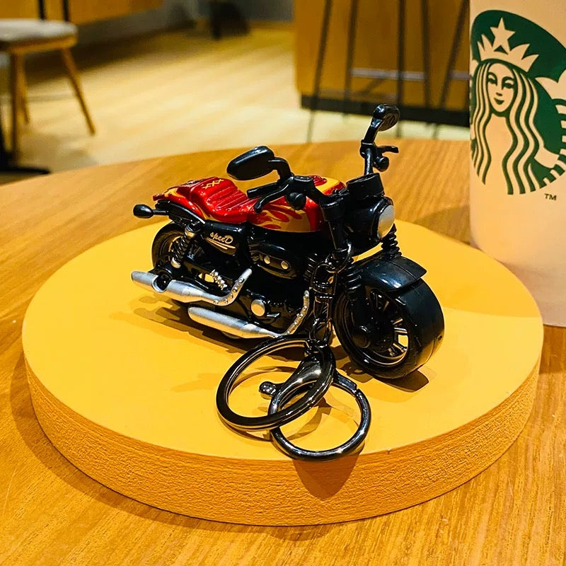 Mini Motorcycle Keychain - ABS Collectible Model