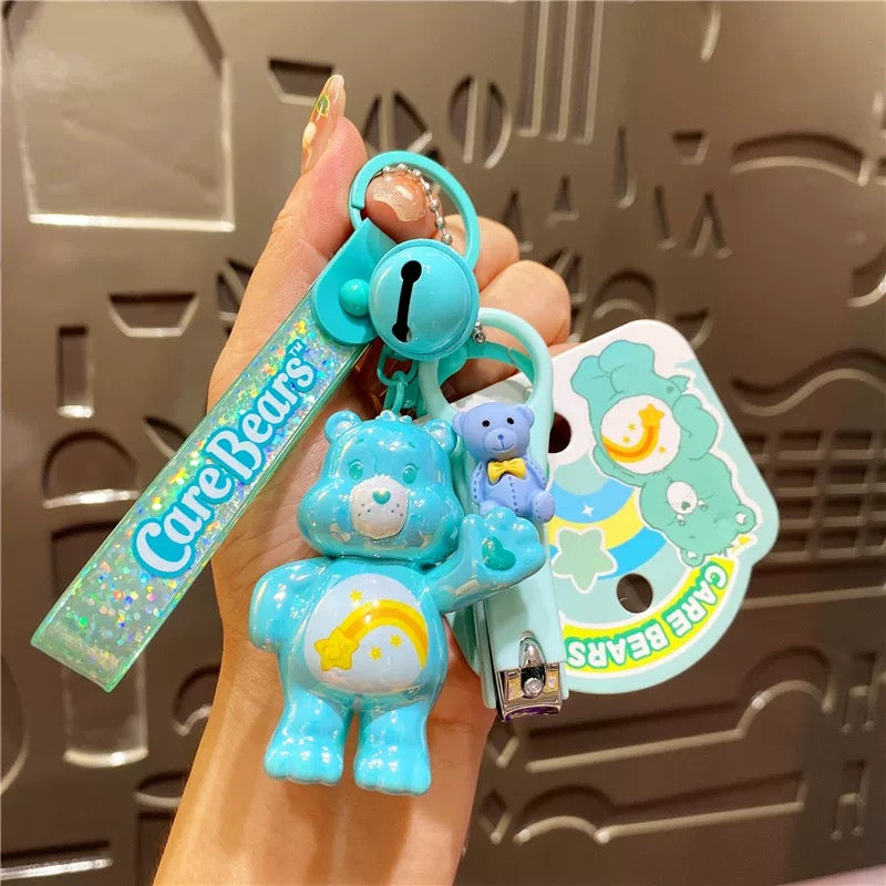 Porte-clés plaqué mignon Care Bears