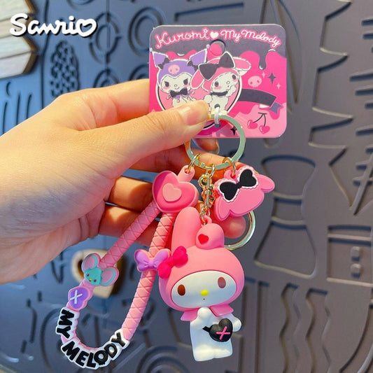 Sweet Sanrio My Melody & Kuromi Keychain