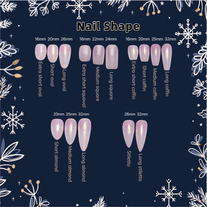 Twinkling Snowflakes Press-on Nails