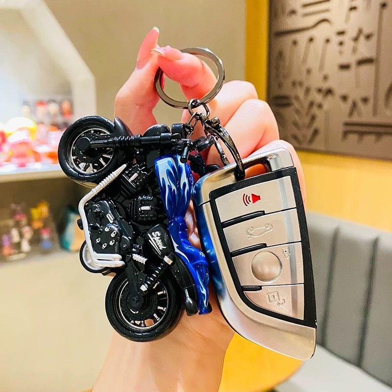 Mini Motorcycle Keychain - ABS Collectible Model