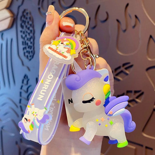 Porte-clés licorne kawaii mignon