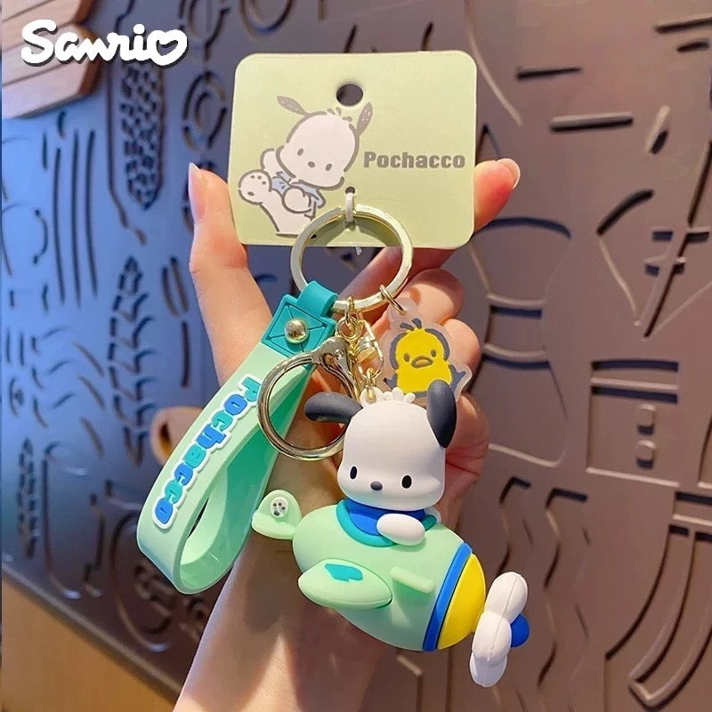 Llavero de avión kawaii de Sanrio