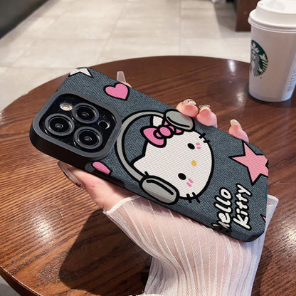 Coque de téléphone en jean Hello Kitty