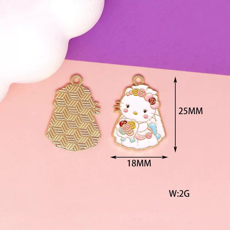 Adorable Kitty Alloy Charms for Jewelry Making