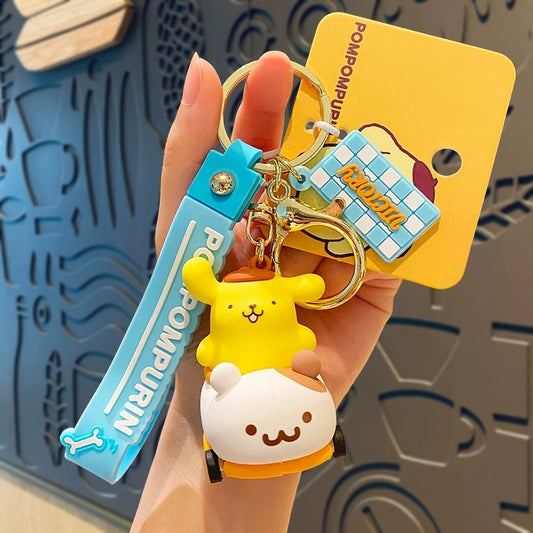 Kawaii Playful Car Sanrio Keychain